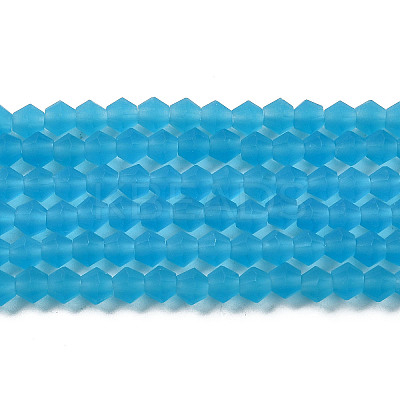 Imitate Austrian Crystal Frosted Glass Beads Strands LS-GLAA-F029-TM3mm-B19-1
