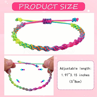 Braided Nylon Thread Cord Bracelets BJEW-SW00049-02-1