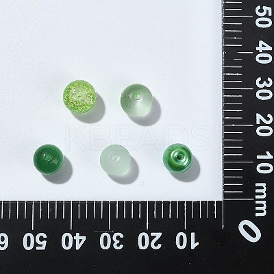100Pcs Transparent Frosted Glass Beads Strands GLAA-CJ0002-04-1