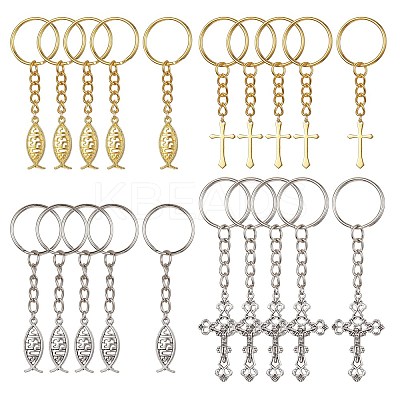 Brass & Tibetan Style Alloy Keychain KEYC-JKC00555-1