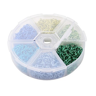 6 Colors Aluminum Wire Open Jump Rings ALUM-X0001-01A-1