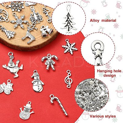 100Pcs 20 Styles Tibetan Style Alloy Pendants FIND-YW0005-44-1
