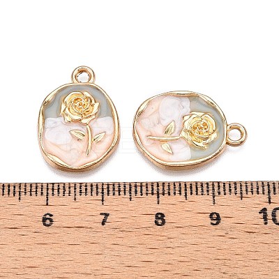 Rack Plating Alloy Enamel Pendants LS-ENAM-N056-409A-1