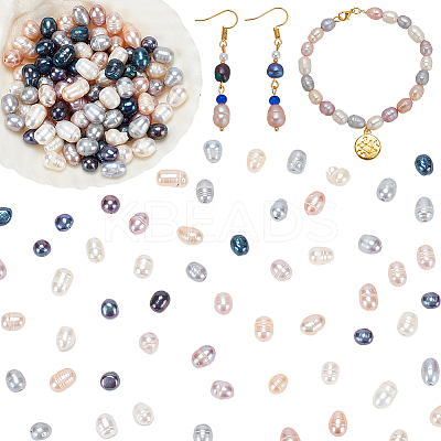 120Pcs 6 Style Large Hole Pearl Beads PEAR-PH0001-13-1