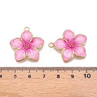 Rack Plating Alloy Enamel Pendants ENAM-N056-365KCG-02-1