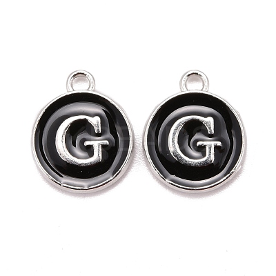 Platinum Plated Alloy Charms X-ENAM-S118-02G-P-1