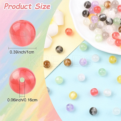 50Pcs Opaque UV Reactive Beads RESI-YW0005-93-1