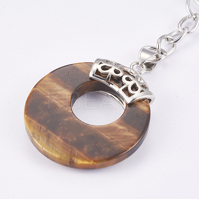 Natural Tiger Eye Keychain KEYC-P041-D21-1