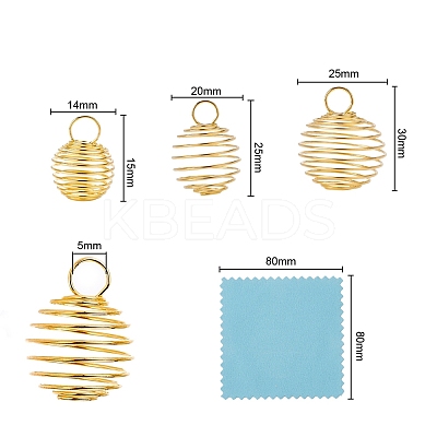 30Pcs 3 Style Round Iron Wire Pendants IFIN-YW0001-25-1