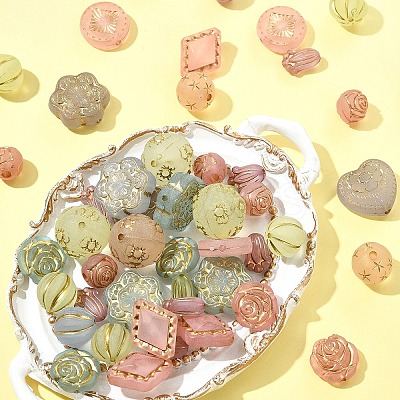 100G Plating Acrylic Beads OACR-FS0002-02-1