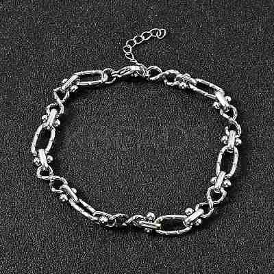 Non-Tarnish 304 Stainless Steel Oval & Infinity Link Chain Bracelets for Women BJEW-K226-14C-P-1