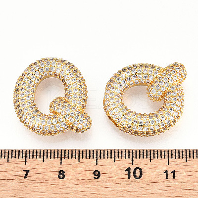 Brass Micro Pave Cubic Zirconia Pendants KK-N254-06G-Q-1