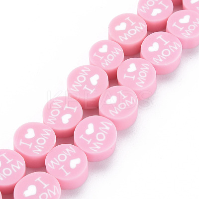 Handmade Polymer Clay Bead Strands CLAY-S096-013-1