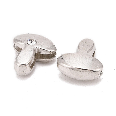 Letter Slider Beads for Watch Band Bracelet Making ALRI-O012-T-NR-1
