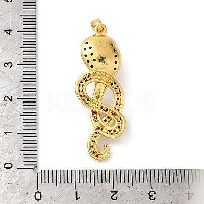 Rack Plating Brass Micro Pave Cubic Zirconia Pendants KK-U022-01A-02-1
