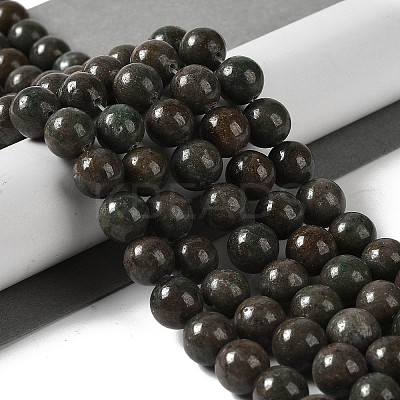 Natural Red Green Jasper Beads Strands G-P530-B03-04-1