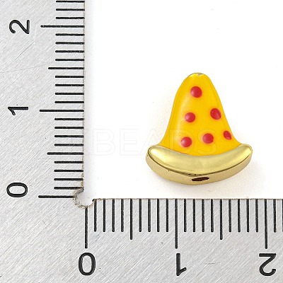 Rack Plating Brass Enamel  Beads KK-G513-77G-1