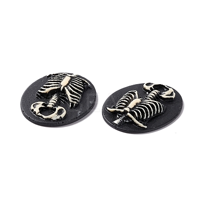 Halloween Cameos Opaque Resin Cabochons RESI-C017-01A-1