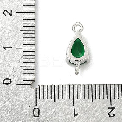 Brass Pave Cubic Zirconia Connector Charms KK-Z120-31P-01-1
