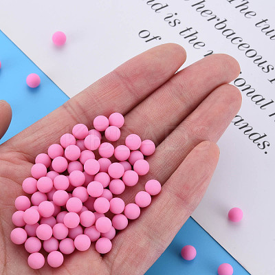 Opaque Acrylic Beads PAB702Y-B01-03-1