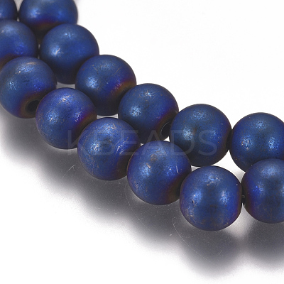 PVD Vacuum Plating Magnetic Synthetic Hematite Beads Strands G-I276-02C-6mm-1