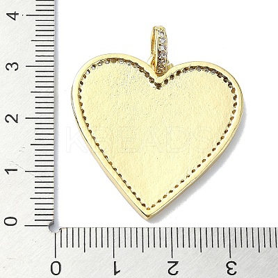 Rack Plating Real 18K Gold Plated Brass Micro Pave Cubic Zirconia Pendants KK-B084-03G-02-1