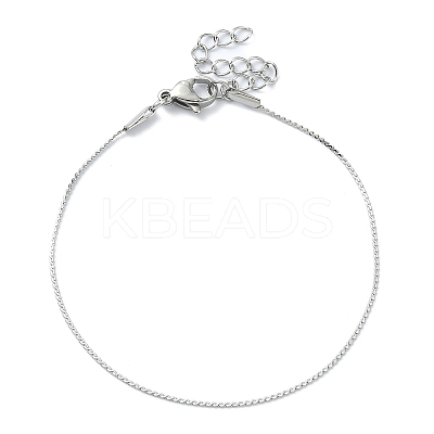 Non-Tarnish 304 Stainless Steel Serpentine Chain Bracelets BJEW-D020-01P-1