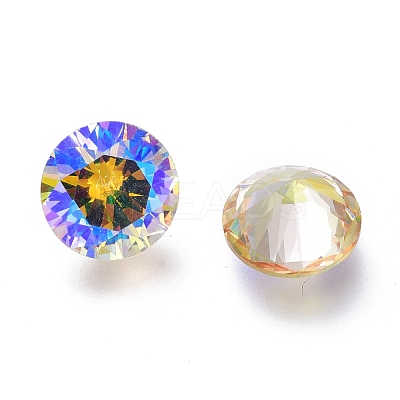 Cubic Zirconia Pointed Back Cabochons ZIRC-H108-11C-001PS-1