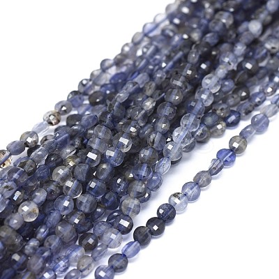 Natural Iolite Beads Strands G-I249-A04-1