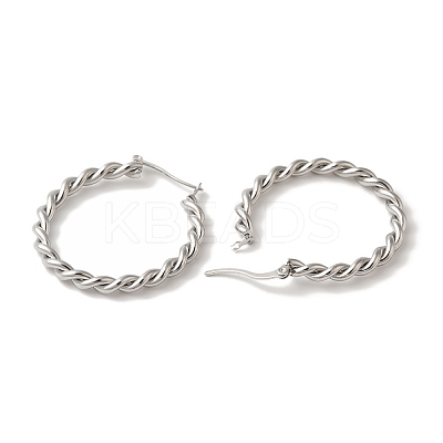 Non-Tarnish 304 Stainless Steel Hoop Earrings for Women EJEW-Z066-03P-1