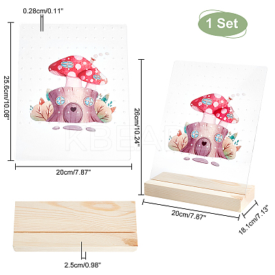 Transparent Acrylic Earring Displays NDIS-WH0015-01B-1