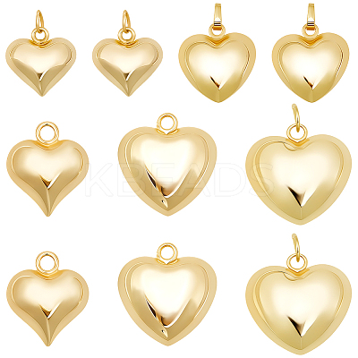 10Pcs 5 Styles Brass Pendants KK-BBC0022-65-1