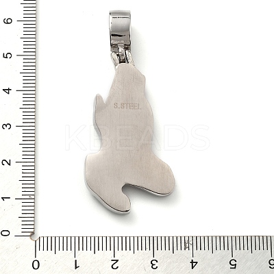 304 Stainless Steel Rhinestone Pendants STAS-V008-35P-1