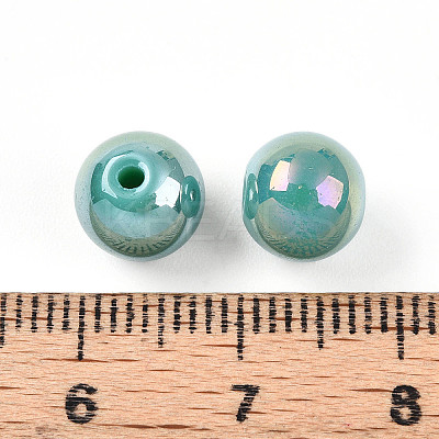 Electroplate Pearlized Glass Pearl Beads EGLA-T021-14B-04-1