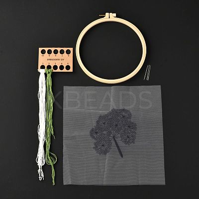 DIY Transparent Fabric Embroidery Kits DIY-K032-79A-1