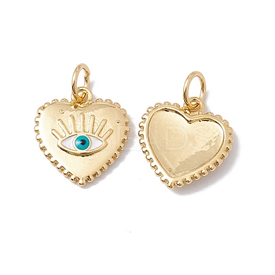 Rack Plating Brass Enamel Charms KK-C247-05G-1