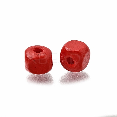 Spray Painted Wooden Beads WOOD-P021-01A-24-1