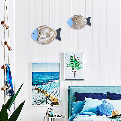 Wood Wall Decoration AJEW-WH20121-10A-1