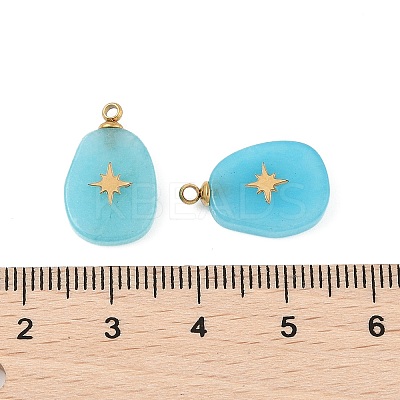 Natural Dyed White Jade Pendants STAS-P380-77G-02-1