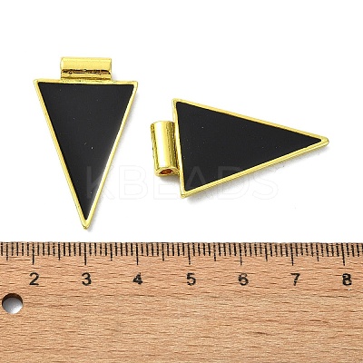 Brass Enamel Pendants KK-R157-10G-1
