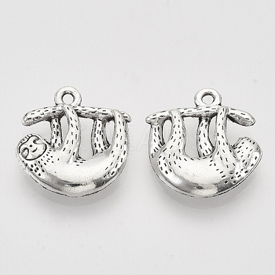 Tibetan Style Alloy Pendants X-TIBEP-T009-11AS-RS-1