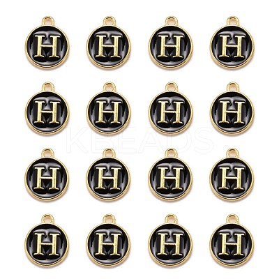 Golden Plated Alloy Charms X-ENAM-S118-02H-1