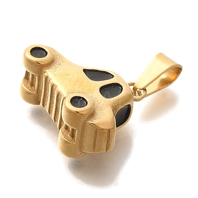 PVD Vacuum Plating 304 Stainless Steel Enamel Pendants STAS-U035-36G-1