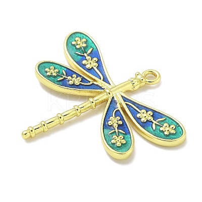 Rack Plating Brass Enamel Pendants KK-L224-042G-03-1