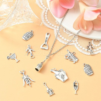 100pcs 10 Style Tibetan Style Alloy Pendants TIBEP-CJ0001-27-1