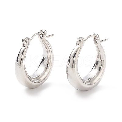 Brass Thick Hoop Earrings for Women EJEW-I270-02P-1