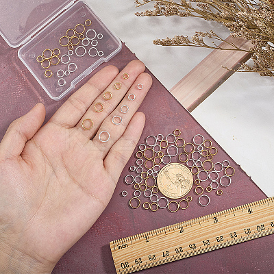 100Pcs Brass Split Rings FIND-HY0005-04A-1