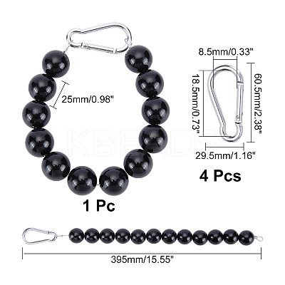 6Pcs 2 Style PVC Flagpole Retainer Ring Beaded Keep Flag FIND-AR0001-29-1