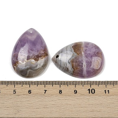 Natural Amethyst Lace Agate Pendants G-A244-12A-1