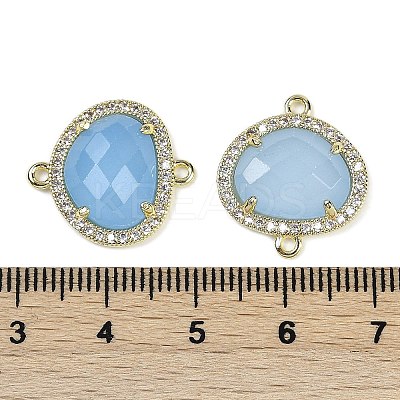 Dyed Natural White Jade Faceted Oval Links G-B126-01G-06-1